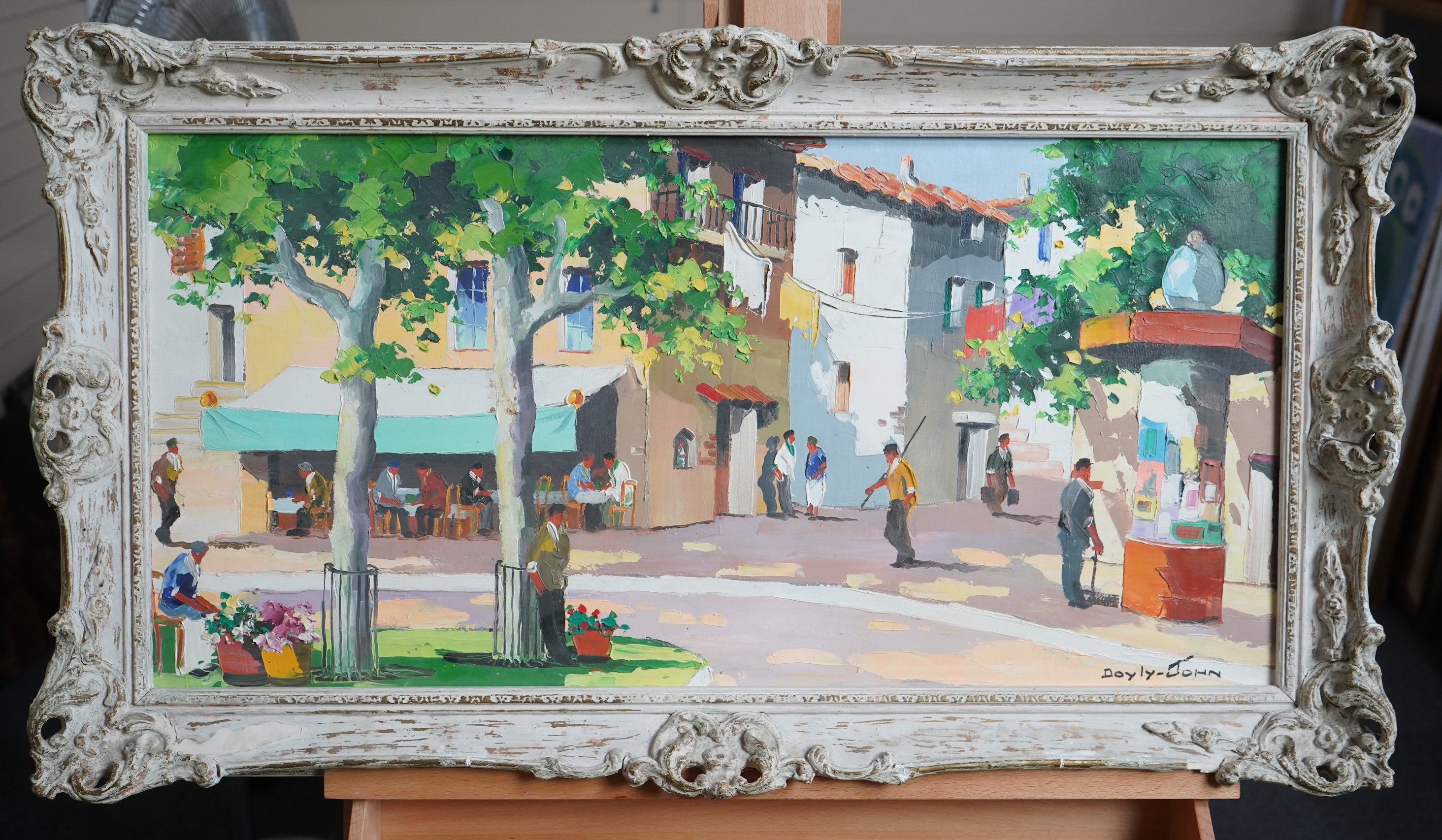 Cecil Rochfort D'Oyly John, 1906-1993, 'The Kiosk in the Flower Market in Cannes, South of France'